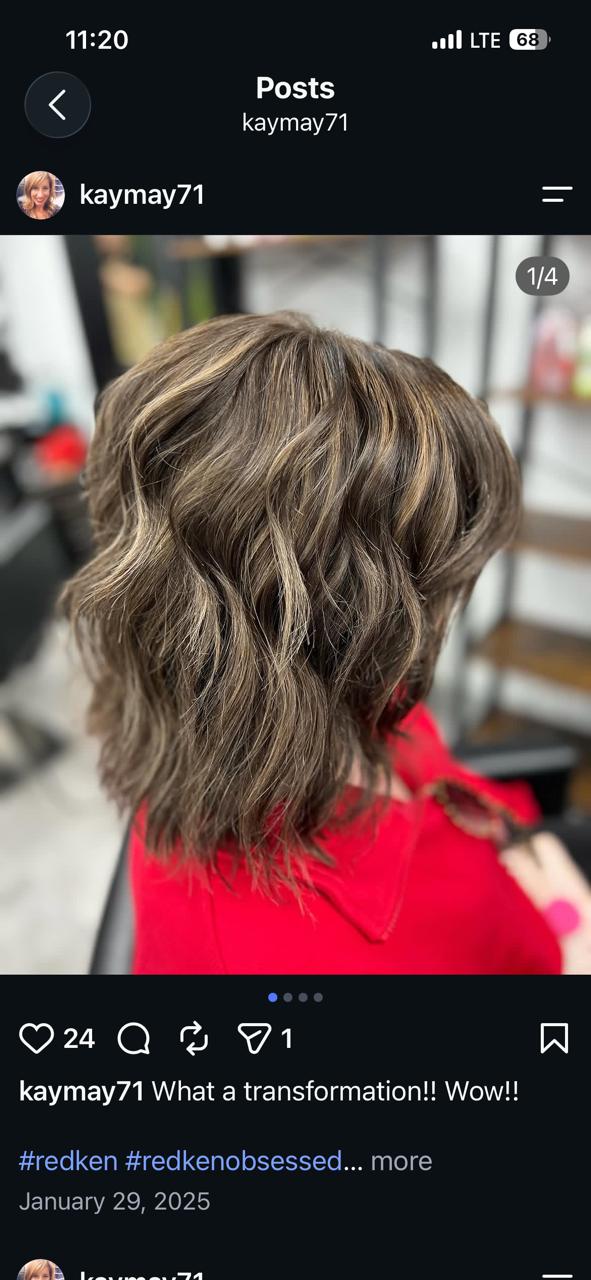 Dimensional brunette transformation, after — view 2